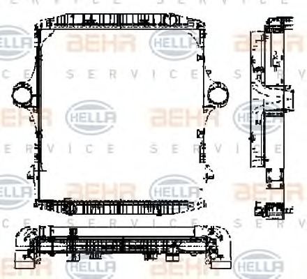 HELLA Vízhűtő 8MK376721-561