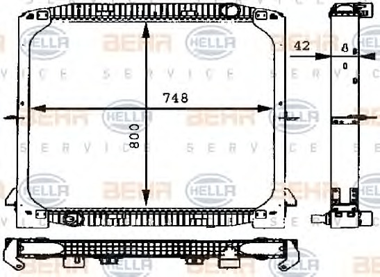 HELLA Vízhűtő 8MK376721-571