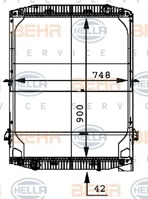 HELLA Vízhűtő 8MK376721-581