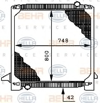 HELLA Vízhűtő 8MK376721-591