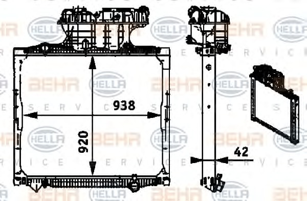 HELLA Vízhűtő 8MK376721-681