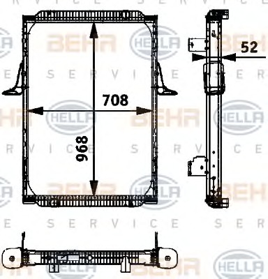 HELLA Vízhűtő 8MK376721-731