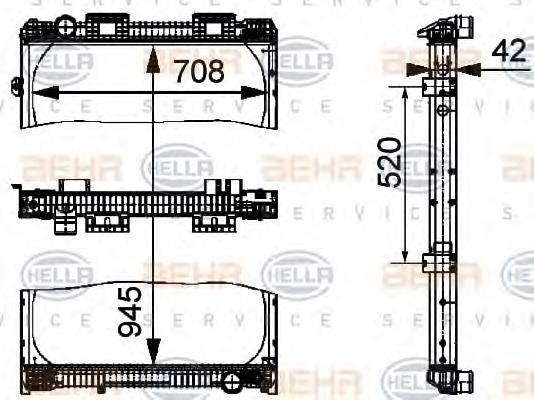 HELLA Vízhűtő 8MK376721-761