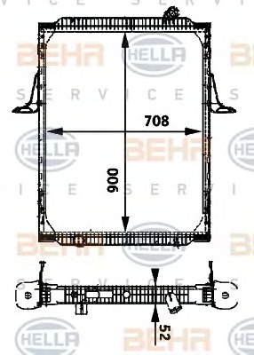 HELLA Vízhűtő 8MK376722-061