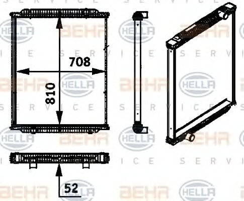 HELLA Vízhűtő 8MK376722-241