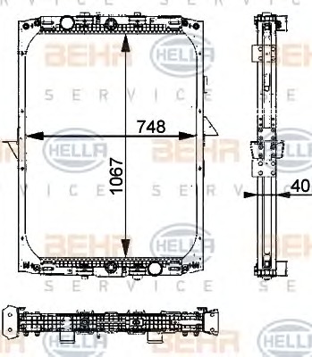 HELLA Vízhűtő 8MK376722-281