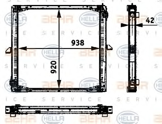 HELLA Vízhűtő 8MK376722-401