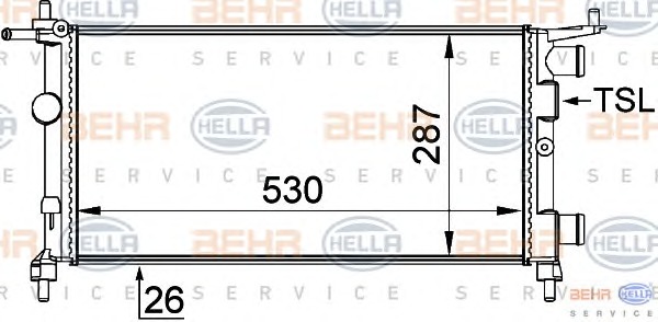 HELLA Vízhűtő 8MK376722-444