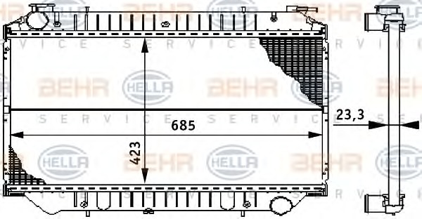 HELLA Vízhűtő 8MK376722-581