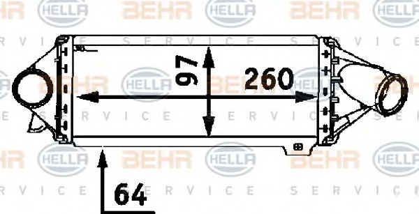 HELLA Töltőlevegő hűtő 8ML376723-061