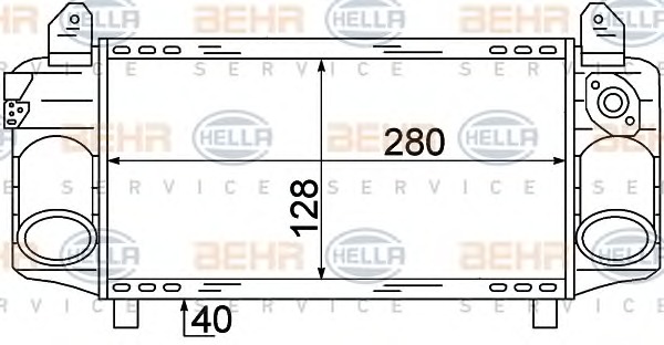 HELLA Töltőlevegő hűtő 8ML376723-421