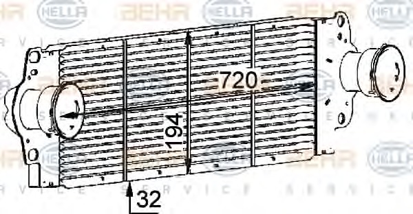 HELLA Töltőlevegő hűtő 8ML376723-511