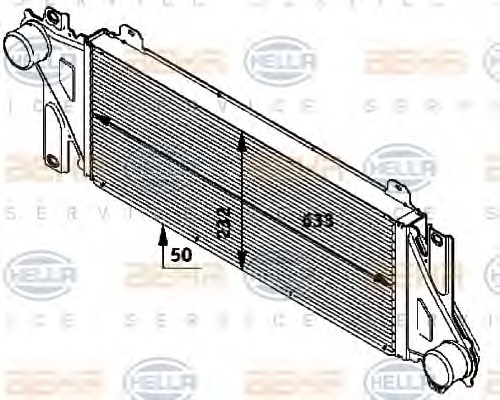 HELLA Töltőlevegő hűtő 8ML376724-291