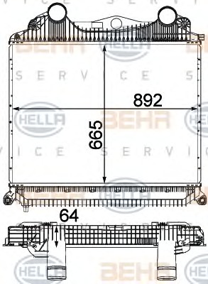 HELLA Töltőlevegő hűtő 8ML376724-381