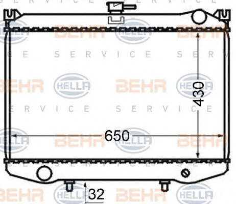 HELLA Vízhűtő 8MK376724-481