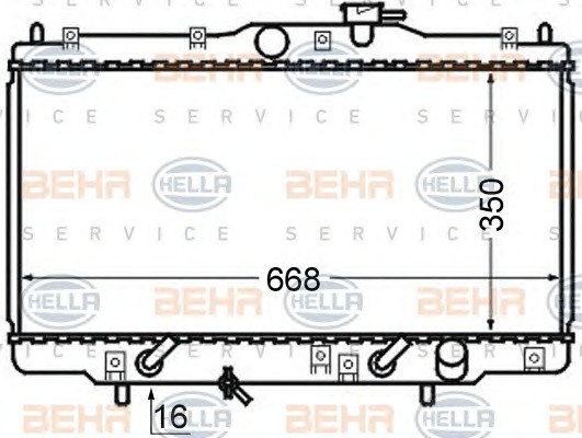 HELLA Vízhűtő 8MK376724-511