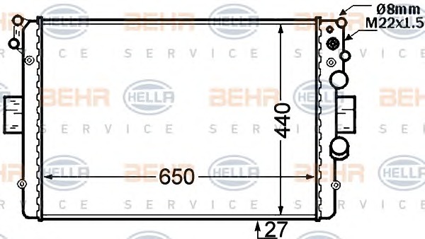 HELLA Vízhűtő 8MK376724-561