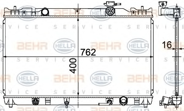 HELLA Vízhűtő 8MK376724-571