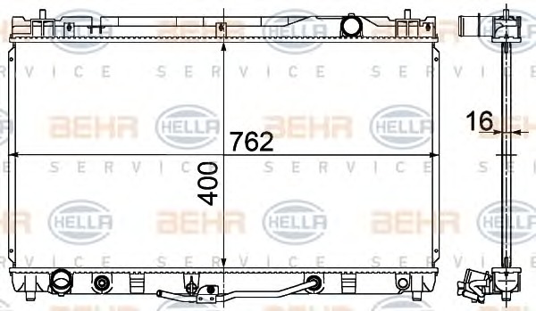 HELLA Vízhűtő 8MK376724-601