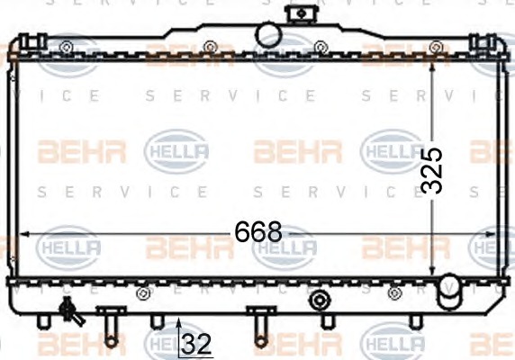 HELLA Vízhűtő 8MK376724-621