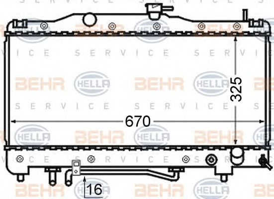 HELLA Vízhűtő 8MK376724-641