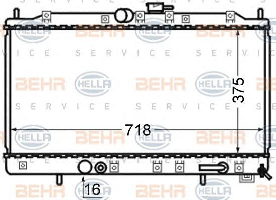 HELLA Vízhűtő 8MK376724-681