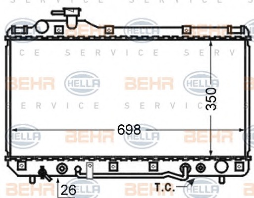 HELLA Vízhűtő 8MK376724-721