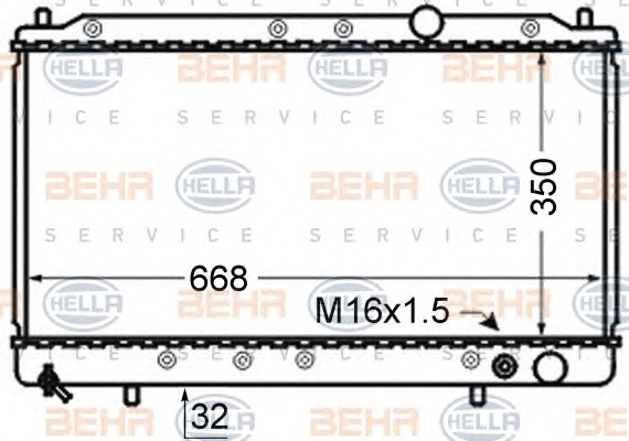 HELLA Vízhűtő 8MK376724-771