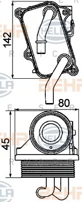 HELLA Olajhűtő 8MO376725-301