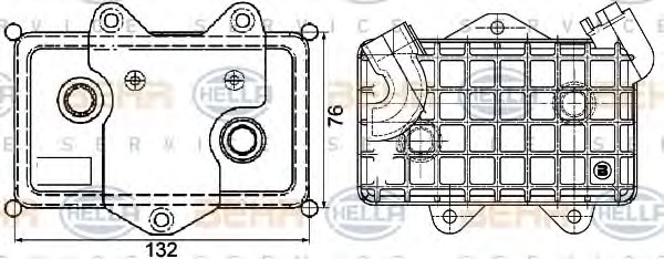 HELLA Olajhűtő 8MO376726-041