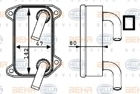 HELLA Olajhűtő 8MO376726-131