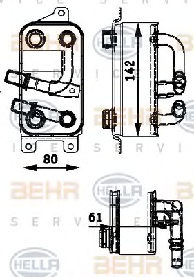 HELLA Olajhűtő 8MO376726-191