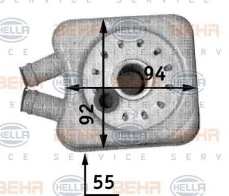 HELLA Olajhűtő 8MO376726-221