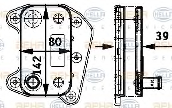 HELLA Olajhűtő 8MO376726-321