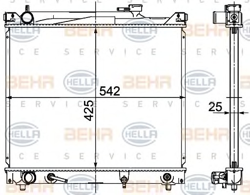 HELLA Vízhűtő 8MK376726-471