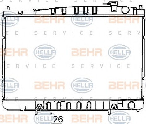 HELLA Vízhűtő 8MK376726-521