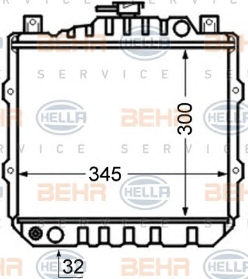 HELLA Vízhűtő 8MK376726-541