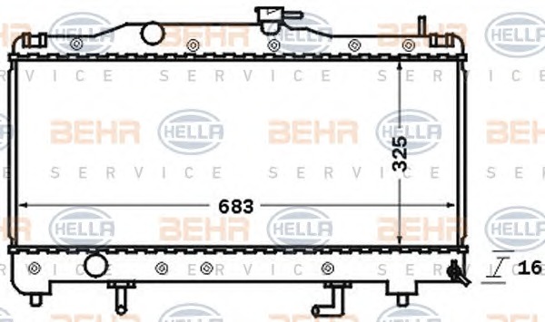 HELLA Vízhűtő 8MK376726-561