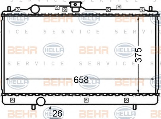 HELLA Vízhűtő 8MK376726-611