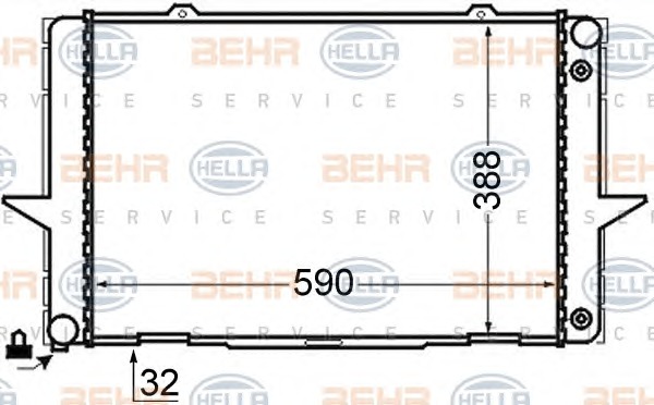 HELLA Vízhűtő 8MK376726-711