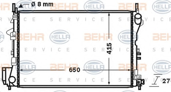 HELLA Vízhűtő 8MK376726-771