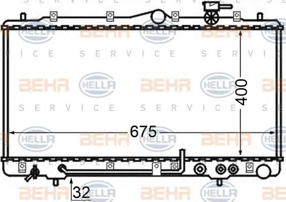 HELLA Vízhűtő 8MK376726-791