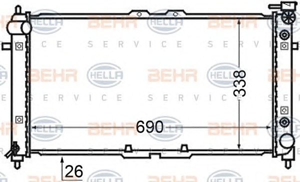 HELLA Vízhűtő 8MK376727-691