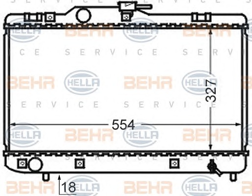 HELLA Vízhűtő 8MK376727-701