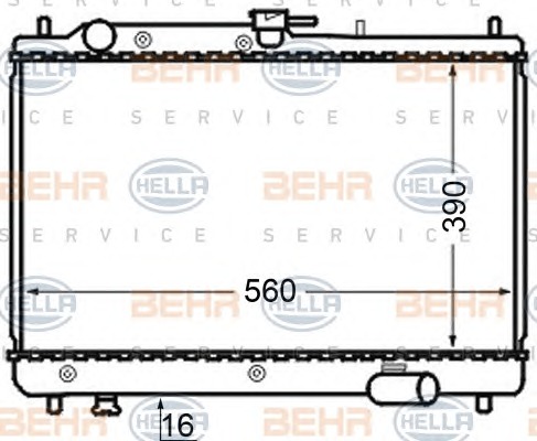 HELLA Vízhűtő 8MK376727-751