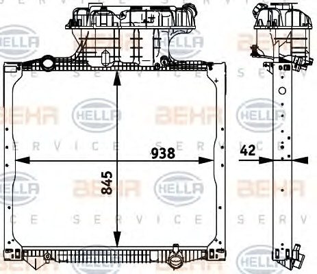 HELLA Vízhűtő 8MK376728-661