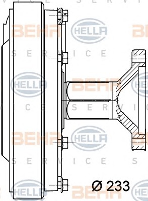 HELLA Hűtőventillátor kuplung 8MV376728-761