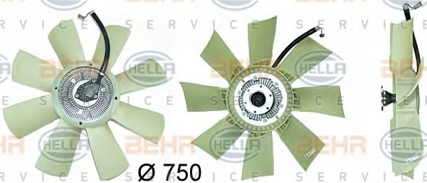 HELLA Ventilátor, vízhűtő 8MV376729-431