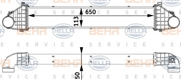 HELLA Töltőlevegő hűtő 8ML376729-541