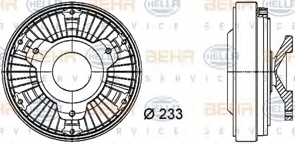 HELLA Hűtőventillátor kuplung 8MV376730-061